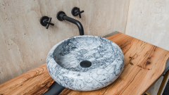 Мраморная раковина Ronda M3 из серого камня Statuarietto ИТАЛИЯ 003161113 для ванной комнаты_1