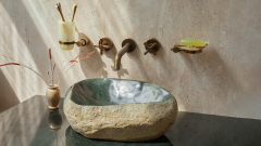 Мойка в ванную Piedra M343 из речного камня  Verde ИНДОНЕЗИЯ 00503011343_1
