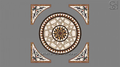 Мраморное панно  Dionisia Standard из бежевого натурального камня мрамора Emperador Light в сборе 028061181_1