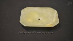 Каменная мыльница прямоугольной формы Vibek Octangle из зеленого камня Green Onyx_3