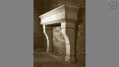 Декоративный портал бежевого цвета для облицовки камина Faina M4 из архитектурного бетона White C2 136338404_2