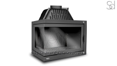 Каминная топка на дровах  Kawmet W17 Left Gray из чугуна_1