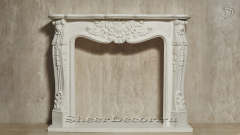 Каменный портал белого цвета для облицовки камина Lurd M11 из мрамора Bianco Extra 5031119011_4
