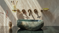 Мойка в ванную Piedra M345 из речного камня  Verde ИНДОНЕЗИЯ 00503011345_1