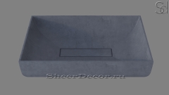 Серая раковина Trier из архитектурного архитектурного Concrete Graphite РОССИЯ 024357911 для ванной комнаты_1