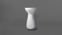 Мраморная раковина с пьедесталом Vaso из белого камня Bianco Carrara ИТАЛИЯ 000005071 для  комнаты_1