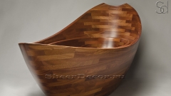 Дизайнерская ванна Perla M6 из секвойи Mogano 030207156 овальной формы_1