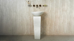 Мраморная ножка - пьедестал под раковину Vita из камня Crystal White 697072121_1