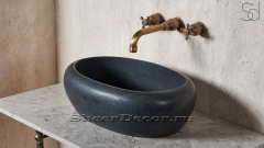 Гранитная раковина Devi из черного камня Grey Pearl КИТАЙ 284169011 для ванной комнаты_3