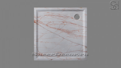 Оригинальный мраморный поддон для душа Ritter Standart из белого камня Coral Pink 054012161_1