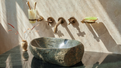 Раковина для ванной Piedra M347 из речного камня  Verde ИНДОНЕЗИЯ 00503011347_1