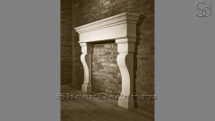 Каминный портал белого цвета для отделки камина Faina из декоративного бетона Concrete White 136347401_1
