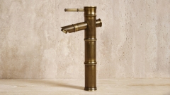 Врезной смеситель для раковины Bamboo Peak из латуни сорта Brass ИНДИЯ 543400403_1