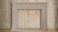 Каменный портал белого цвета для облицовки камина Amber из мрамора Bianco Extra 103111901_2