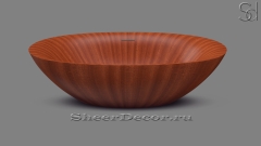 Дизайнерская ванна Anna M11 из красного дерева Mahagoni 0174331511 овальной формы_1