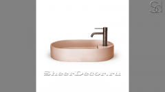 Кремовая раковина Margo M27 из архитектурного бетона Concrete Peach РОССИЯ 1008121127 для ванной комнаты_1