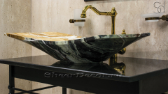 Мраморная раковина Ariana из желтого камня Sequoia БРАЗИЛИЯ 143026111 для ванной комнаты_4
