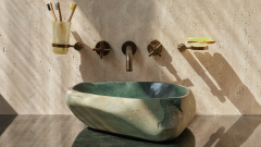 Раковина для ванной Piedra M349 из речного камня  Verde ИНДОНЕЗИЯ 00503011349_1