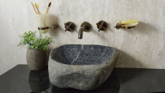 Раковина для ванной Piedra M380 из речного камня  Gris ИНДОНЕЗИЯ 00504511380_2
