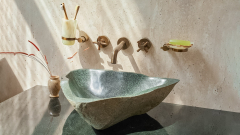 Раковина для ванной Piedra M344 из речного камня  Verde ИНДОНЕЗИЯ 00503011344_1
