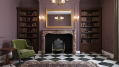 Каменный портал для облицовки камина Marissa из мрамора Rouge Belge 131134402_3 Мраморный портал красного цвета для отделки камина Marissa M2 из натурального камня Rouge Belge 131134402_3