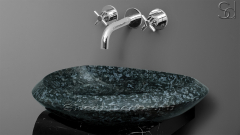 Каменная мойка Caida из перламутрового лабрадорита Blue Pearl ИНДИЯ 012003111 для ванной комнаты_3