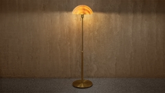 Каменный торшер Crag Floor Kern Gold из желтого оникса Honey Onyx_1