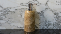 Мраморная мыльница круглой формы Tubo из серого камня Quarry Stone_1