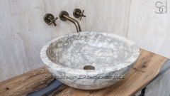 Мраморная раковина Bowl из бежевого камня Beige Stains ИНДОНЕЗИЯ 637378111 для ванной комнаты_1