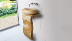 Желтый пьедестал – ножка под раковину Frida из камня оникса Honey Onyx 040016121_4