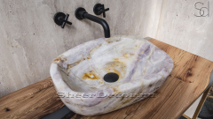 Мойка в ванную Hector M34 из речного камня  Amethyst МОНГОЛИЯ 0071001134_3