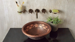Кованая раковина Sfera M12 из листовой меди Copper ИНДОНЕЗИЯ 0012008112 для ванной комнаты_1