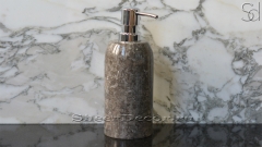 Мраморная мыльница круглой формы Tubo из коричневого камня Reddish Gray_1