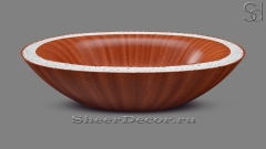 Дизайнерская ванна Anna M18 из красного дерева Mahagoni 0174331518 овальной формы_1