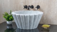 Мраморная раковина  Karla из белого мрамора Bianco Carrara ИТАЛИЯ 438005111_1