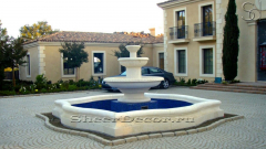 Каменный фонтан Agnet Colonna из белого мрамора Bianco Extra 2101110422_1