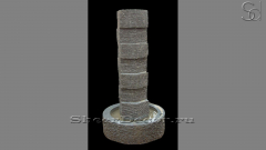 Гранитный фонтан серого цвета Estrato Segno из камня сорта Marengo 0340175415_1