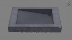 Накладная раковина Trier M2 из серого бетона Concrete Graphite РОССИЯ 024357912 для ванной комнаты_1