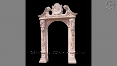 Каменный дверной портал Classico из розового мрамора Sunset Red в сборе _1
