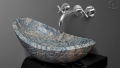 Голубая раковина Cascada из натурального гранита Spray Wave КИТАЙ 031027111 для ванной комнаты_1