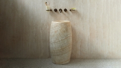 Желтая раковина с пьедесталом Anelia M3 из камня оникса Honey Onyx ИНДИЯ 233016173 для ванной комнаты_1