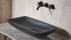 Гранитная раковина Palum из черного камня Grey Pearl КИТАЙ 028169011 для ванной комнаты_6