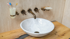 Мраморная раковина Sfera из белого камня Bianco Carrara ИТАЛИЯ 001005111 для ванной комнаты_5