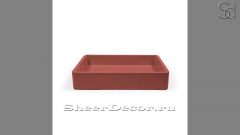 Накладная раковина Cindy из красного бетона Concrete Red РОССИЯ 344763111 для ванной комнаты_1