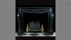Мраморный портал черного цвета для отделки камина Marissa M5 из натурального камня Evenos Black 131117405_2