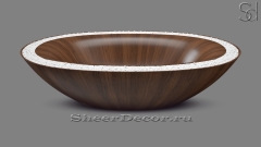 Дизайнерская ванна Anna M18 из ореха Nussbaum 0174341518 овальной формы_1