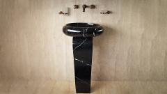 Мраморный пьедестал – ножка для раковины Vita из камня Nero Marquina 697018121_1