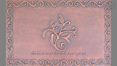 Барельеф прямоугольной формы Eligio Standard из меди сорта Copper в сборе 041200191_1