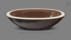 Оригинальная ванна Anna M18 из натурального дерева Wenge 0174351518 коричневого цвета_1