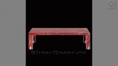 Каменный стол Carlos из красного мрамора Imperial Rose в сборе _1